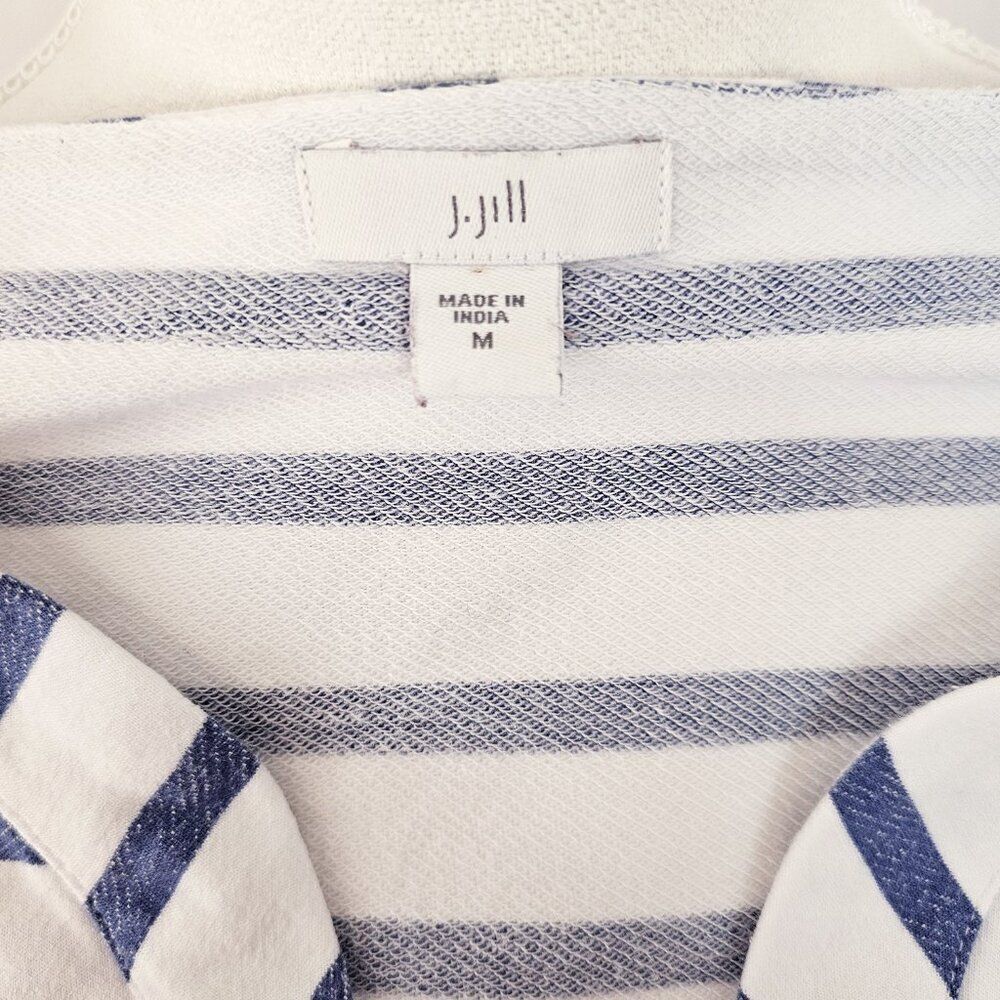 J.Jill Women's Long Sleeve Striped Nautical Top Medium - Picture 2 of 4